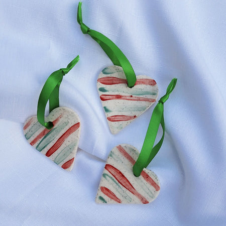 Christmas tree heart set of 3