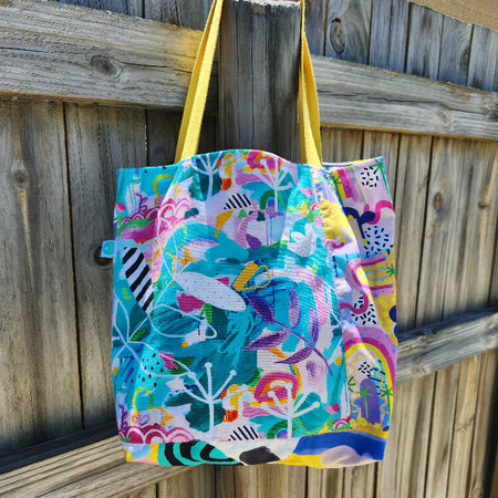 Bright and Happy Reversible Medium Tote Bag