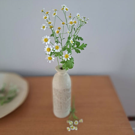 Tall vase - white/cream hand-formed ceramic