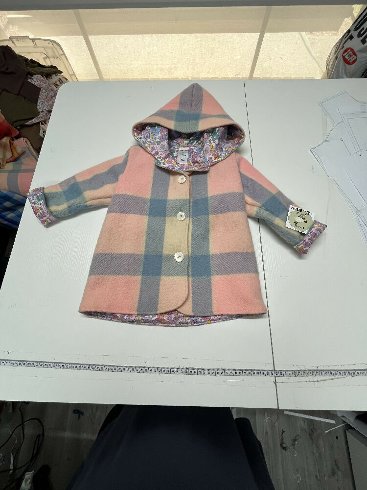 Upcycled Vintage woollen blankets into coats or tunics