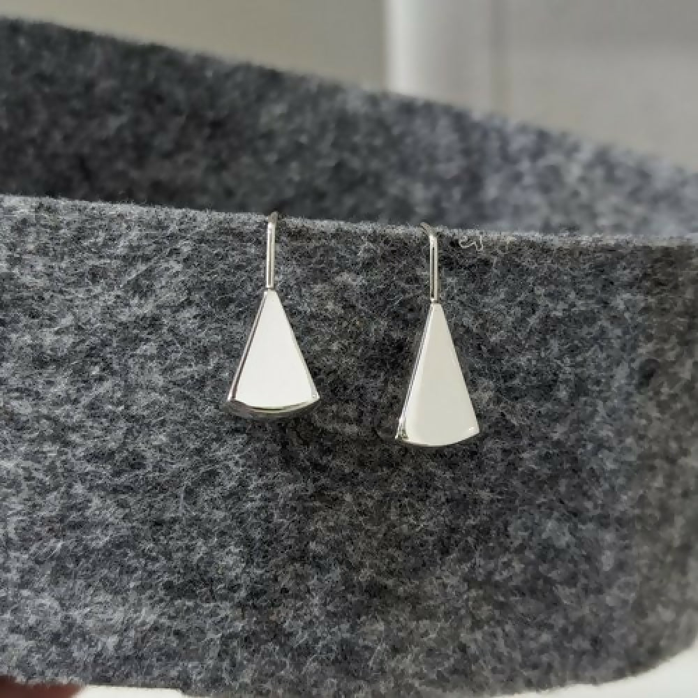 handmade geometric earrings - large
