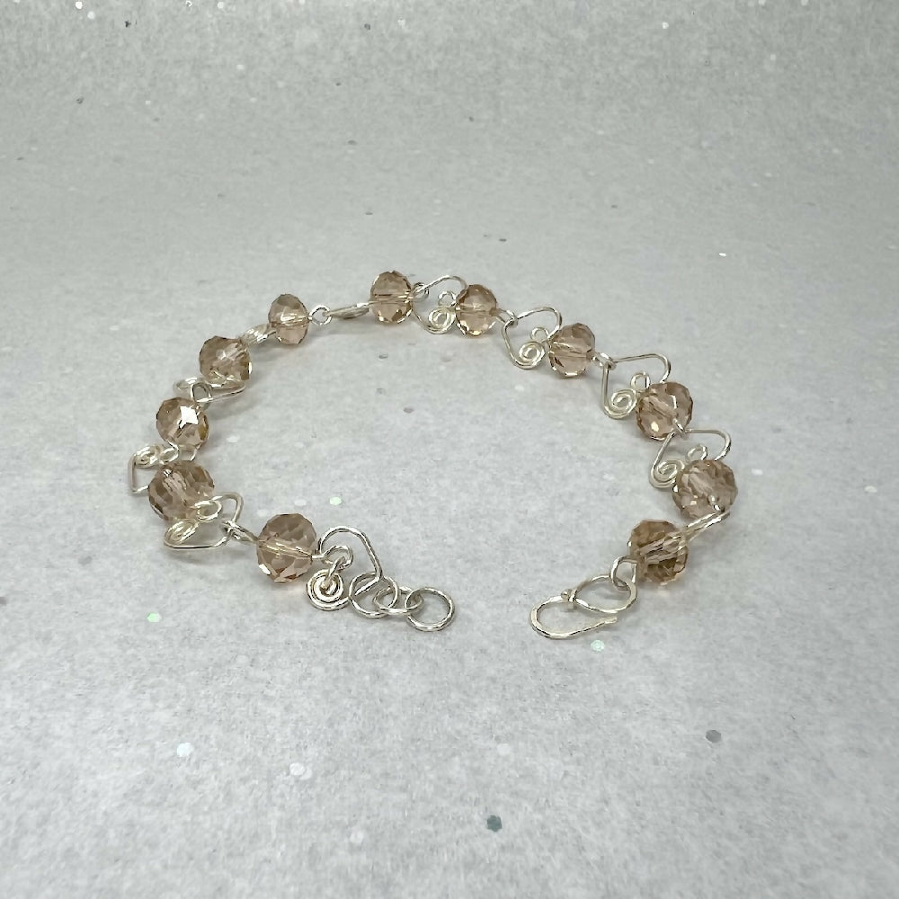 Sterling silver heart bracelet