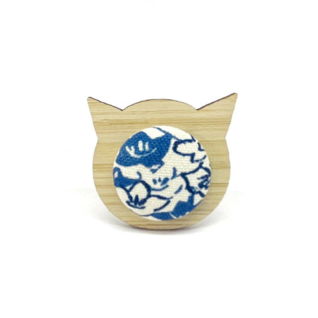 Kimono Cat Brooch - Blue