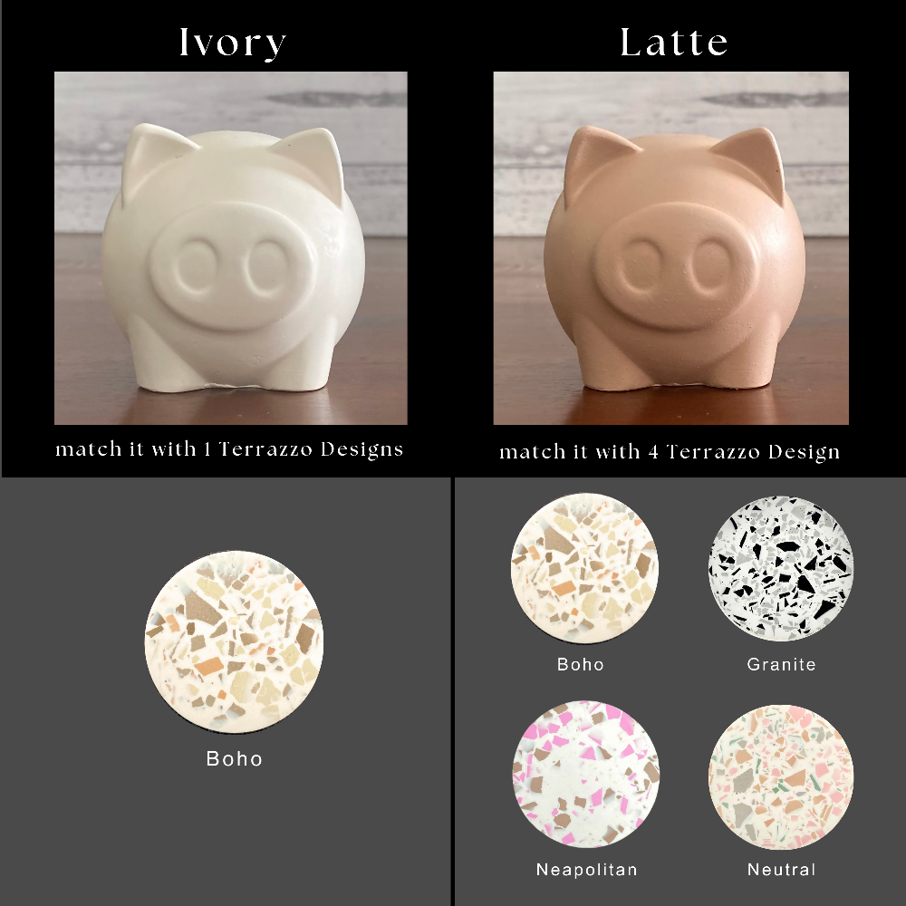 Ivory & Latte_Piggie_terrazzo match