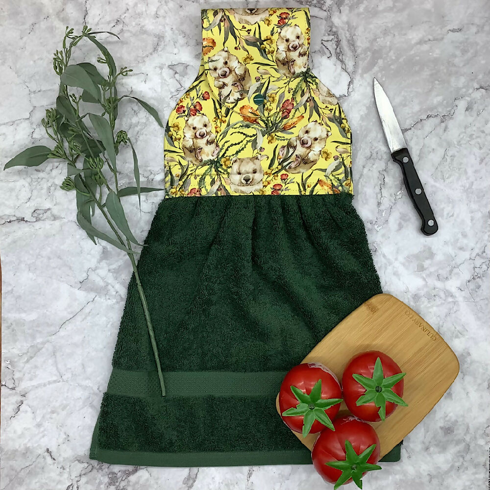 Australian Wombats hanging hand towel  - 4 Designs