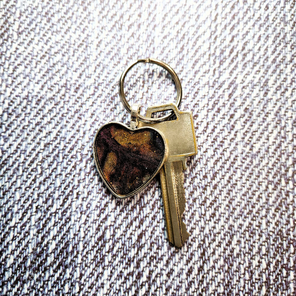 Resin Heart Key Rings: Safe Travels Where Ever You Go!