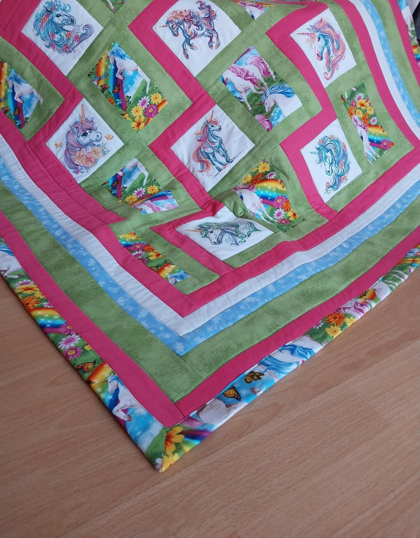 Unicorn Patchwork Floor Play Quilt