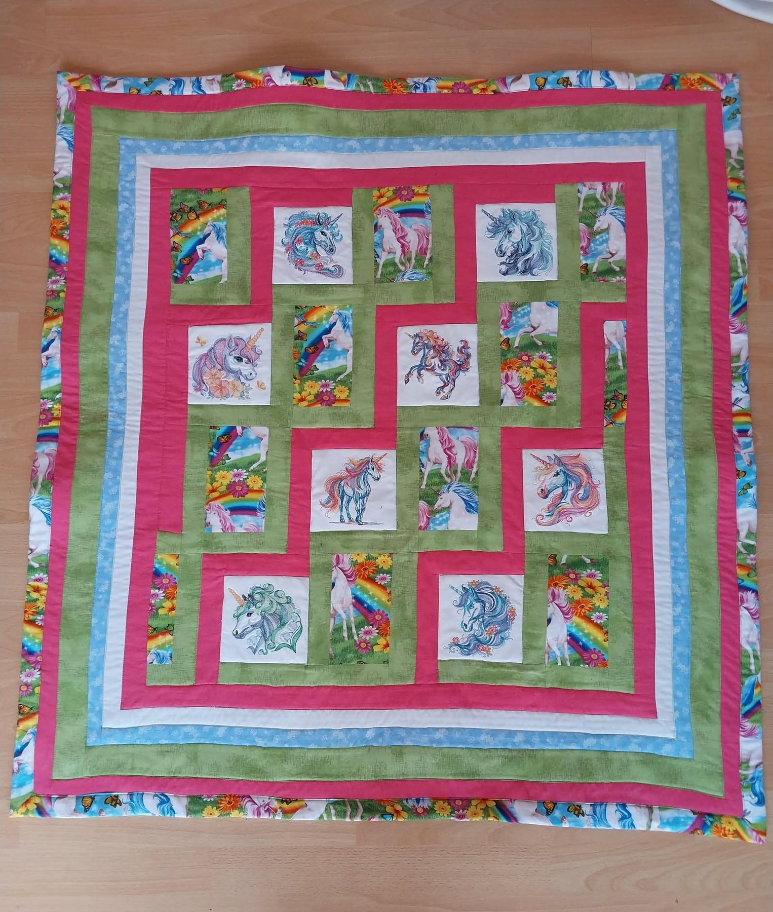 Unicorn Patchwork Floor Play Quilt