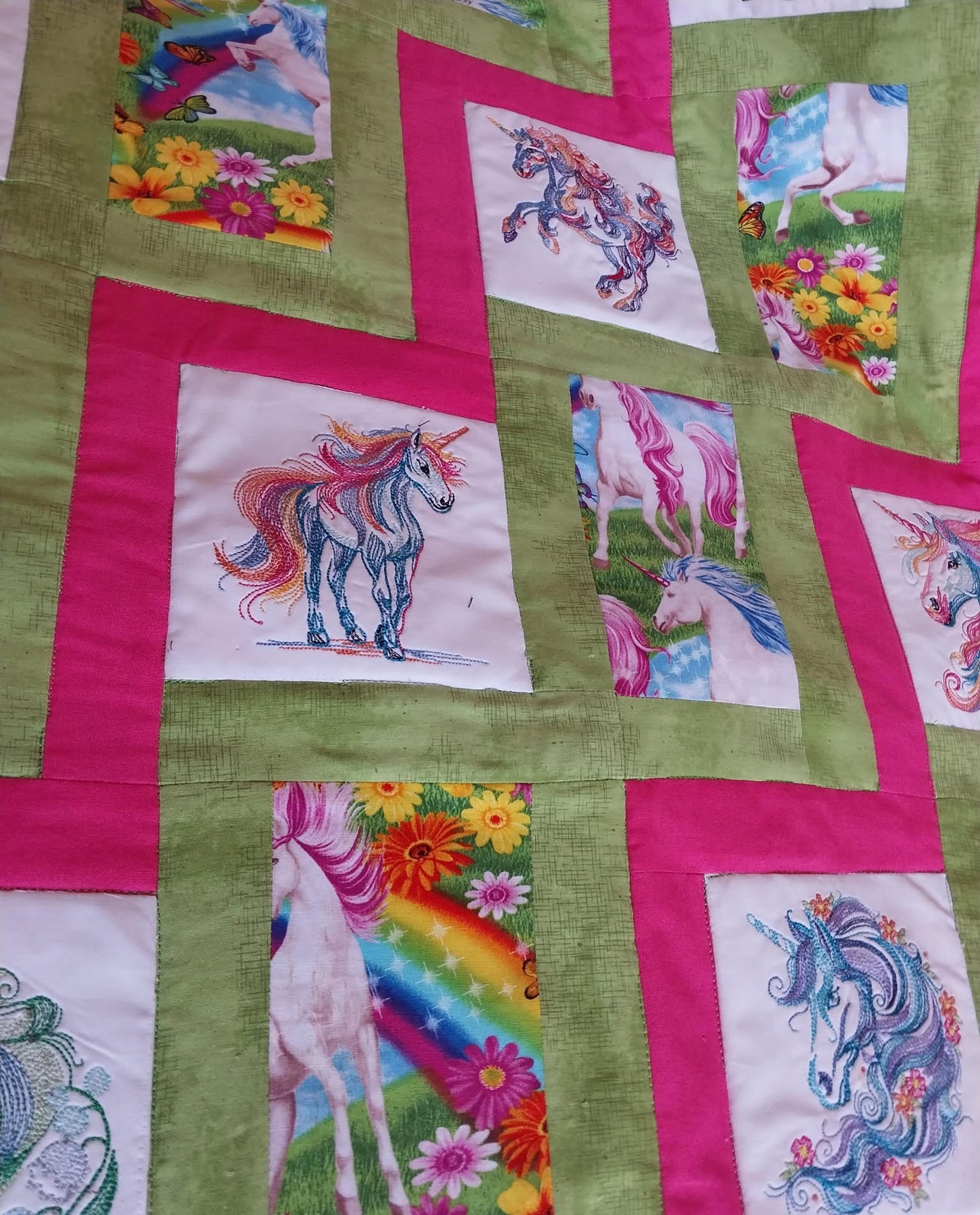 Unicorn Patchwork Floor Play Quilt