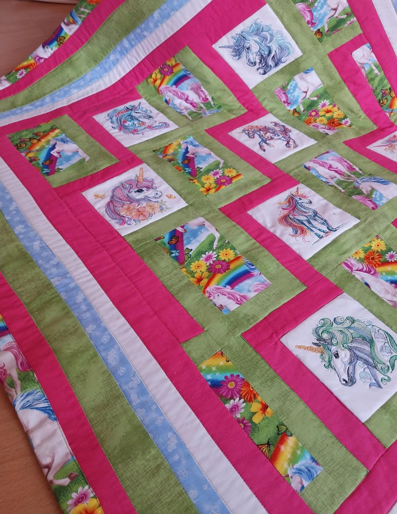 Unicorn Patchwork Floor Play Quilt