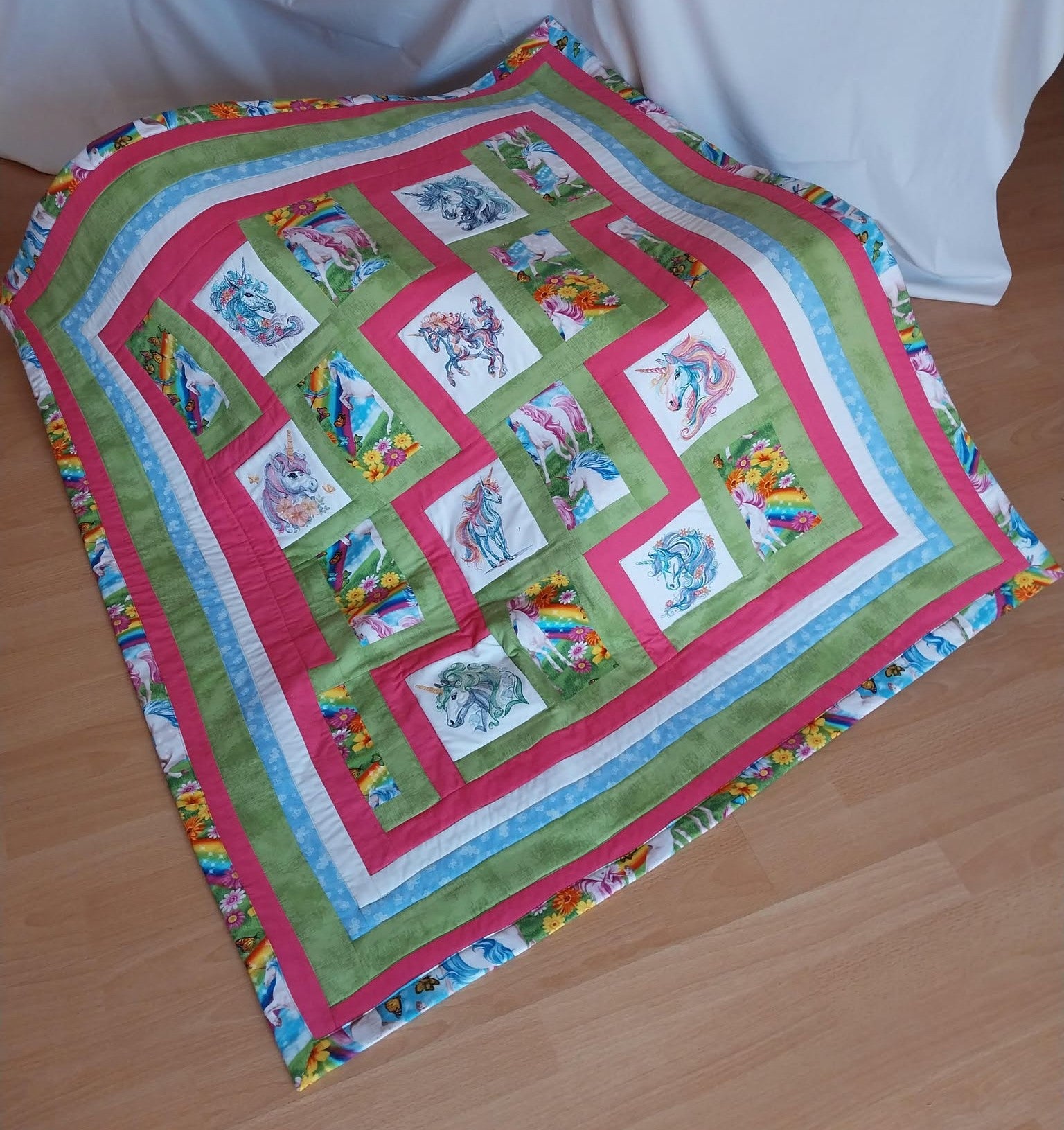 Unicorn Patchwork Floor Play Quilt