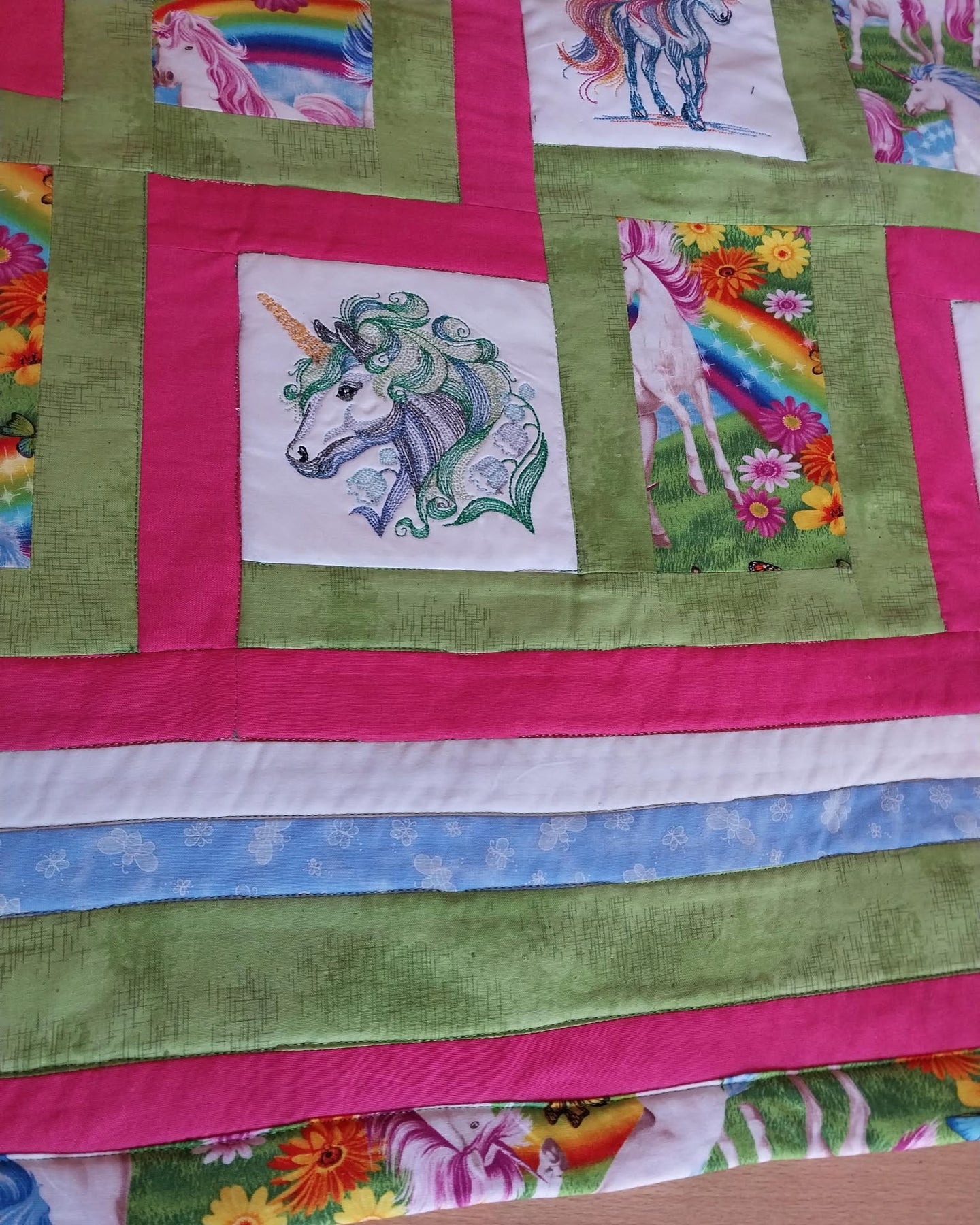 Unicorn Patchwork Floor Play Quilt