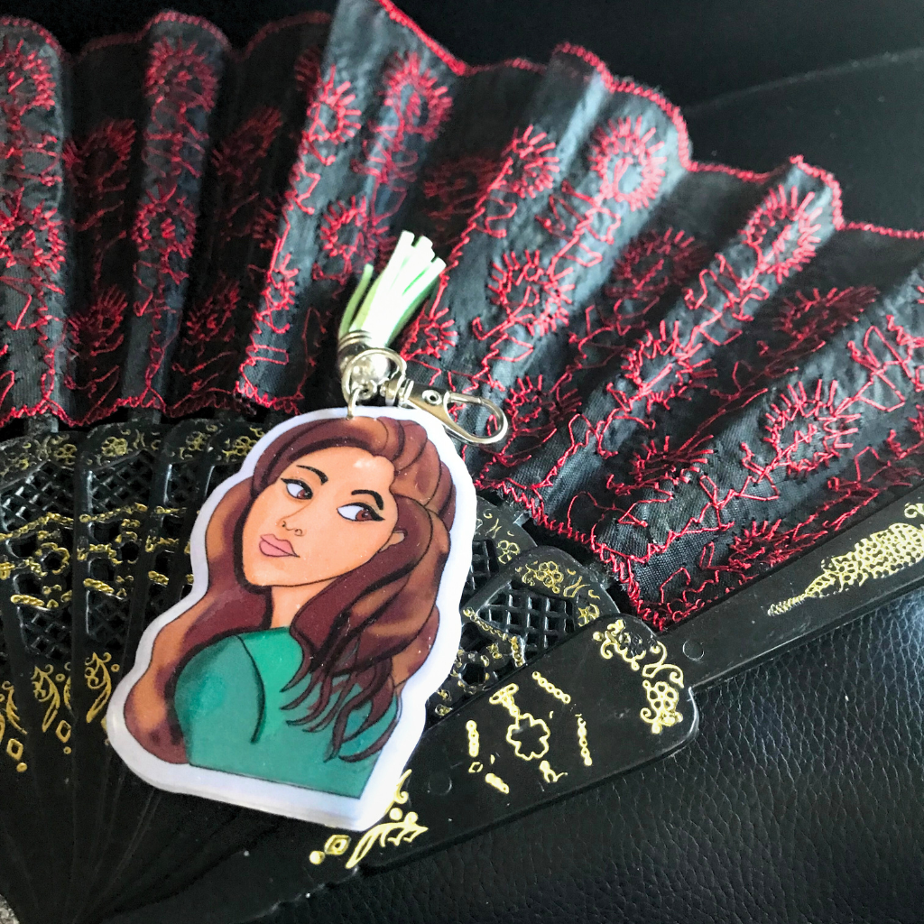 Cartoon Lady Bag Chain – A Quirky Companion