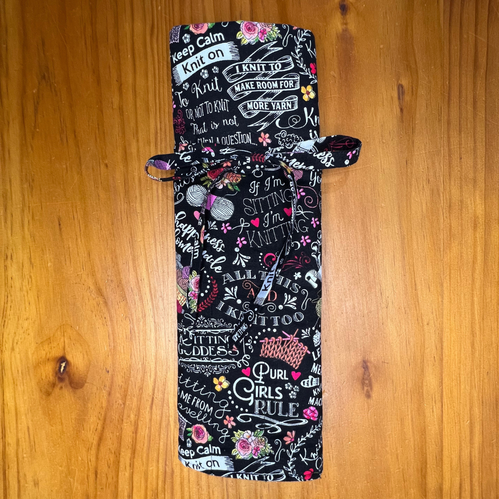 Knitting Needle & Crochet Hook Wrap .. Words