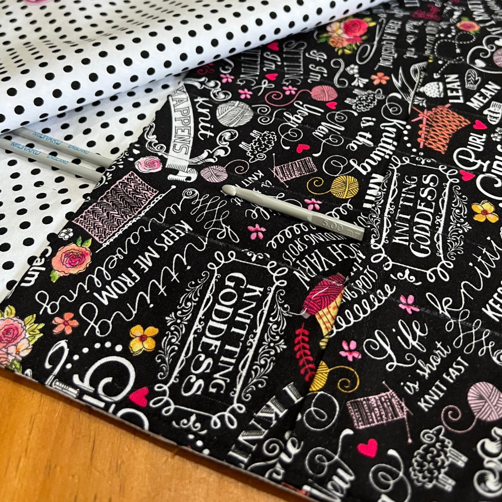 Knitting Needle & Crochet Hook Wrap .. Words