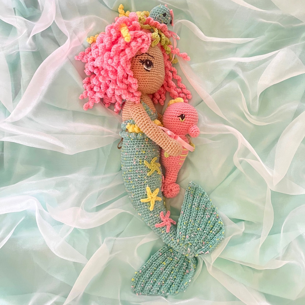 Handmade Crochet Mermaid Doll And Friends|60cms