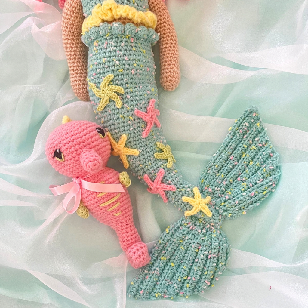 Handmade Crochet Mermaid Doll And Friends|60cms