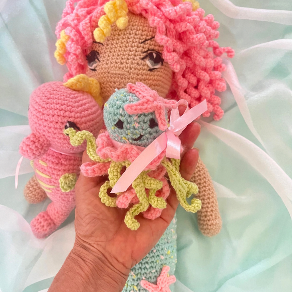 Handmade Crochet Mermaid Doll And Friends|60cms