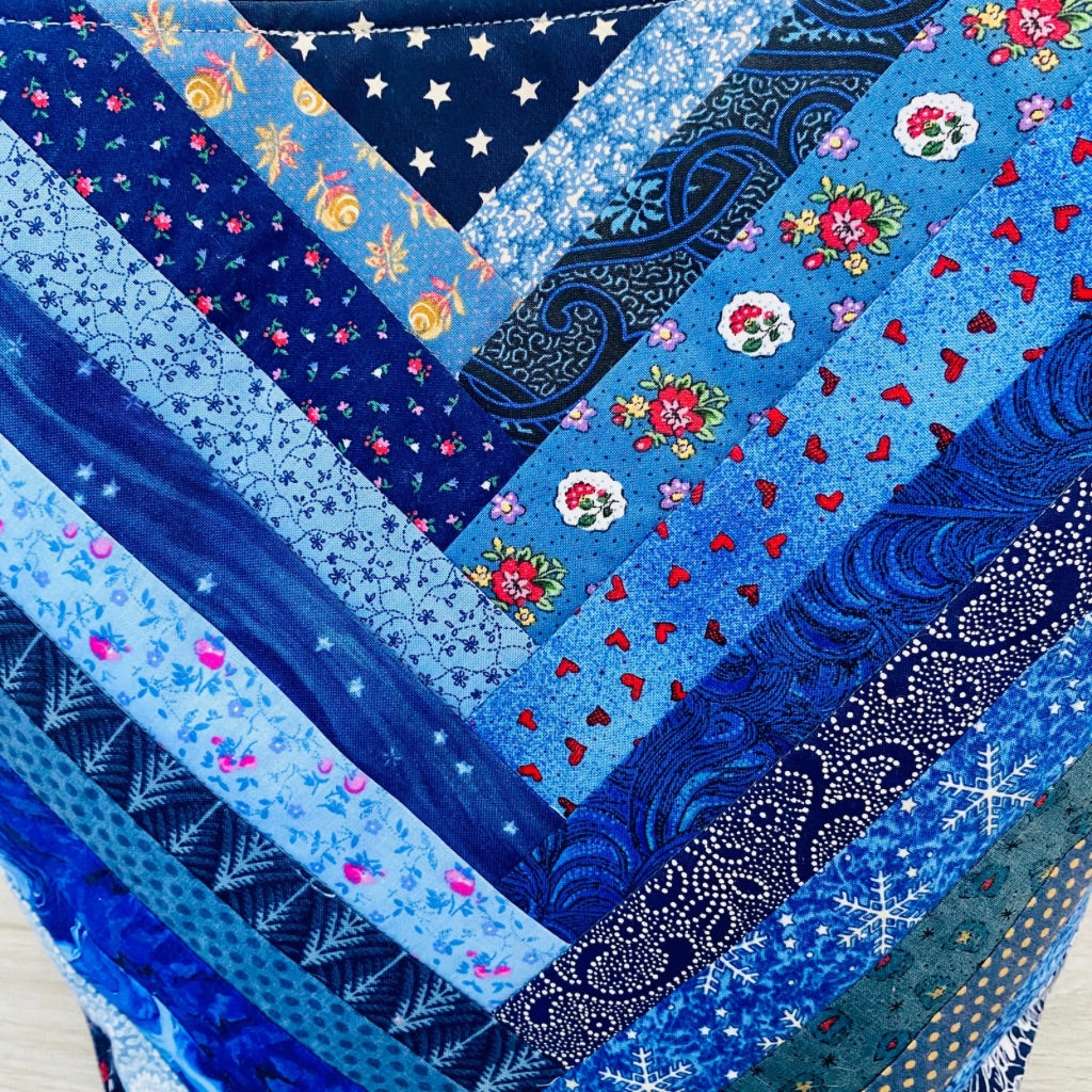 Blue Horizons Patchwork tote