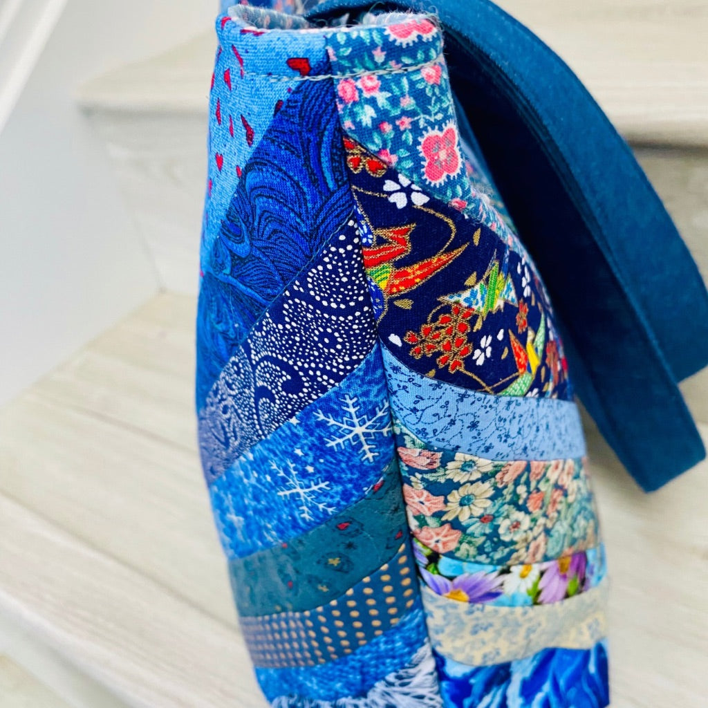 Blue Horizons Patchwork tote