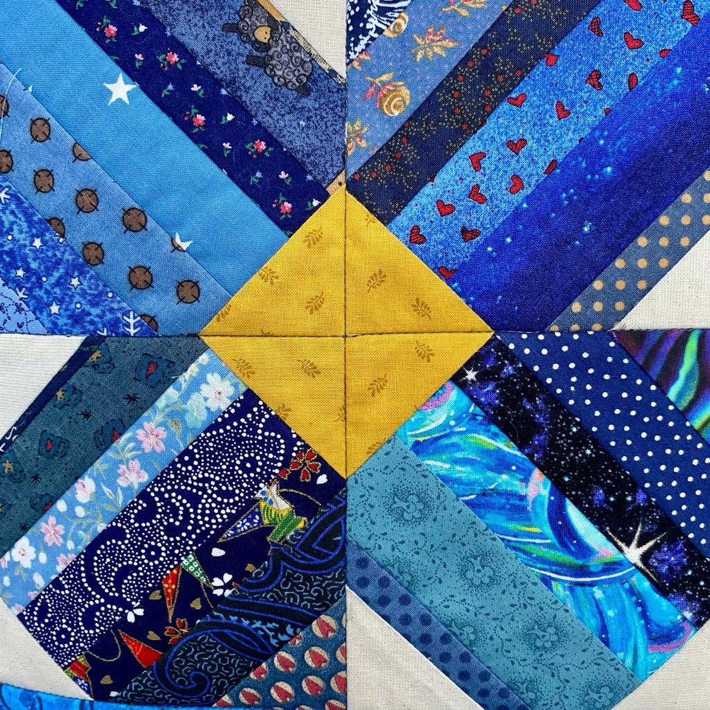 “Berry Blaze & Ocean Haze” Dual sided patchwork tote