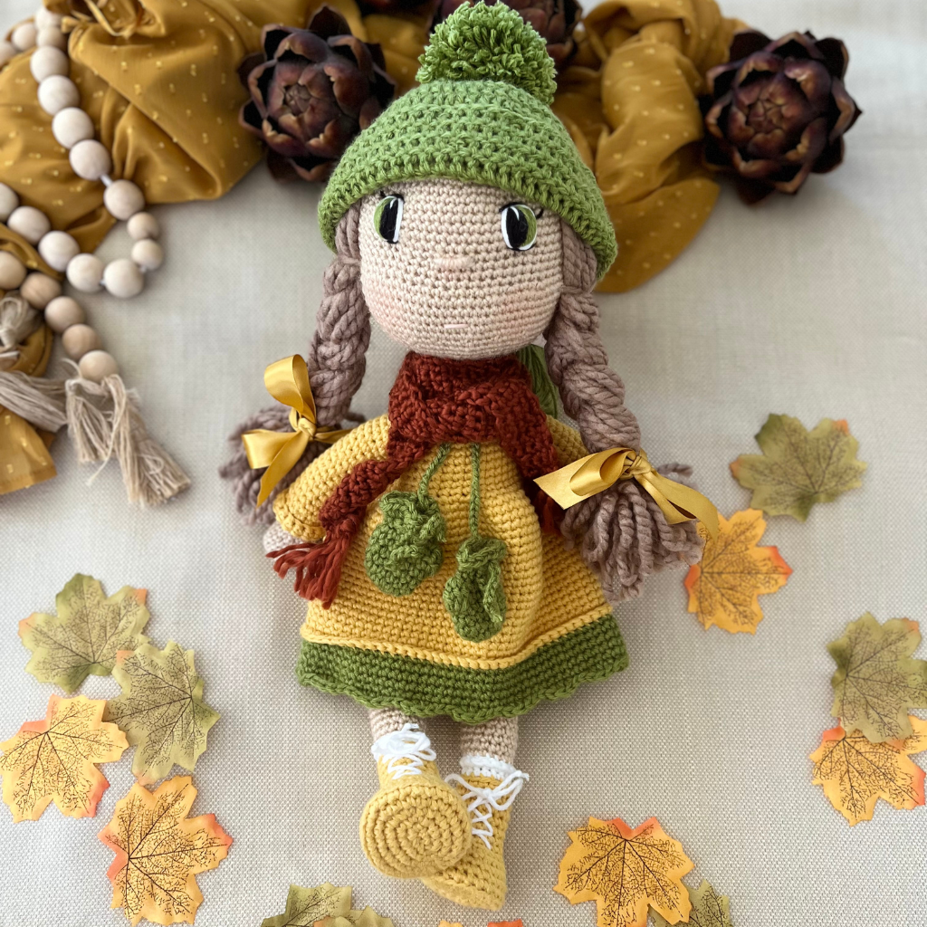 Handmade Crochet Doll Miss Olivia Amigurumi Doll/49cms