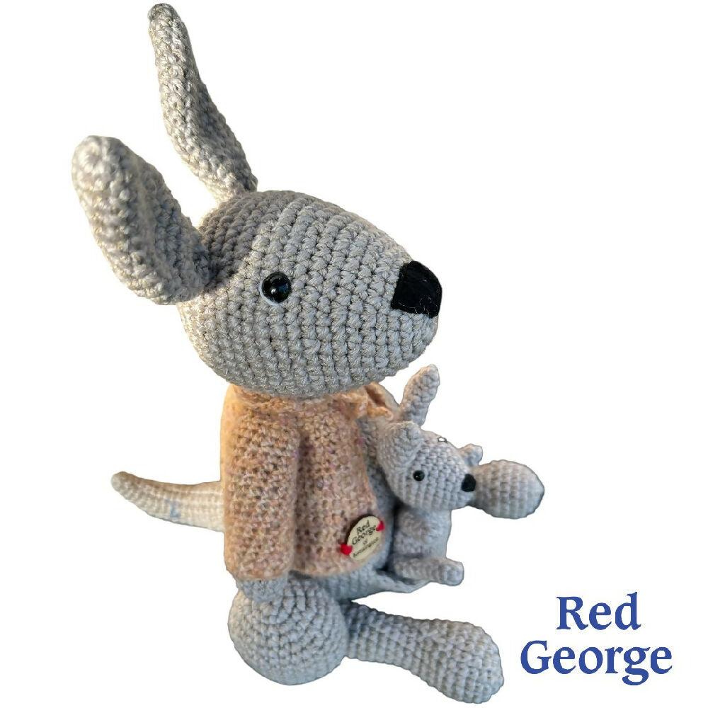 Kangaroo & Joey - crochet toy