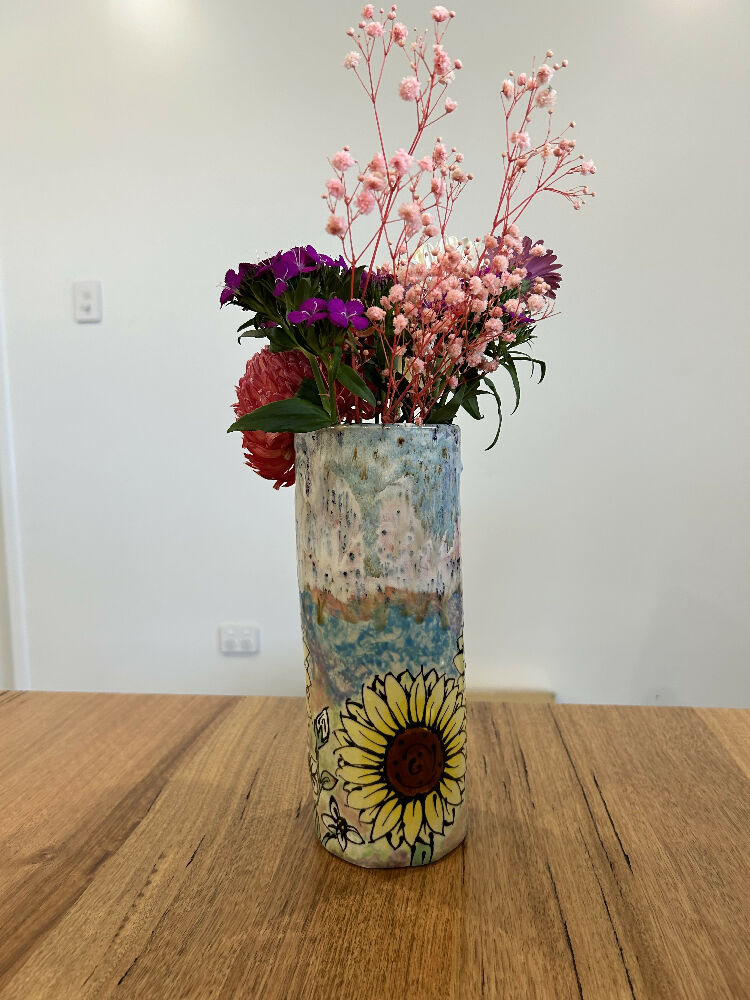 Sunflower Vase (Colourful!)