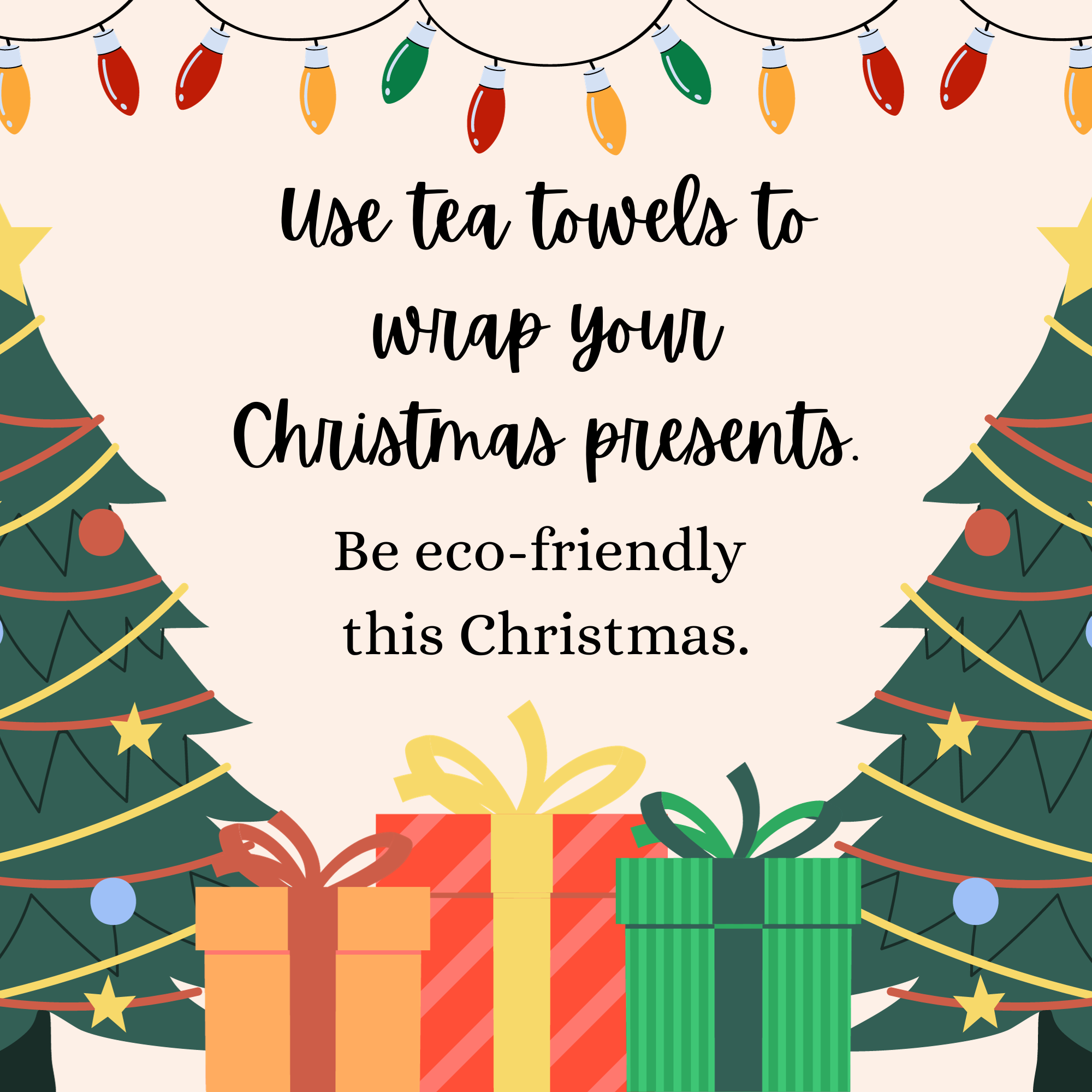 Greek islands tea towel.