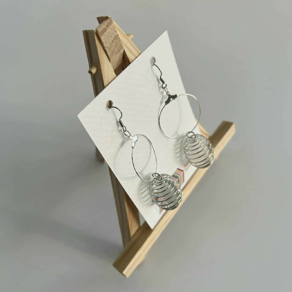 Hikari Metalglass Jewelry Series - Circle Spiral with Sea Glass