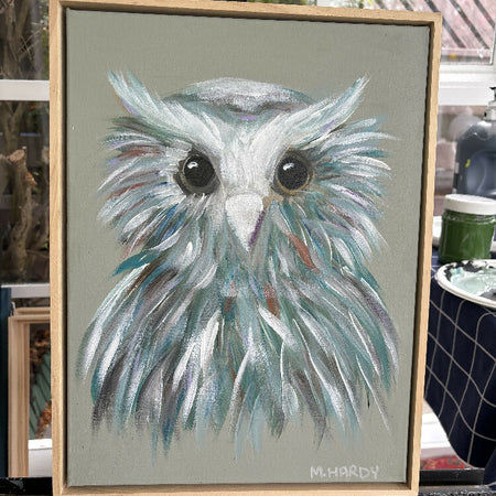 Charlie, Owl Painting Acrylic