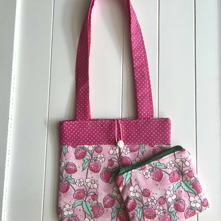 Strawberries handbag and purse