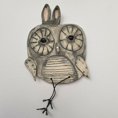 owl, bunny ears, cute, clay, gift