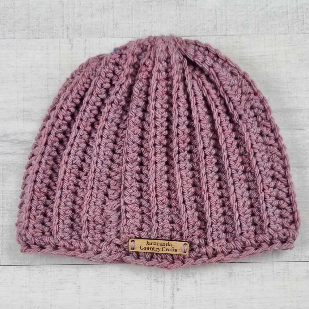 Pink Midlands Ribbed Beanie RS