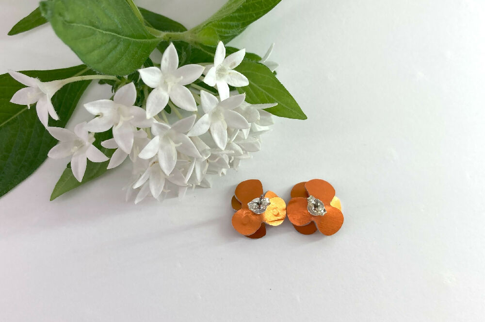 Anodised aluminium hand printed flower - Petal and Alloy Collection
