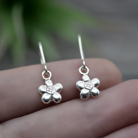 Flower Earrings - Handmade Sterling Silver Earrings