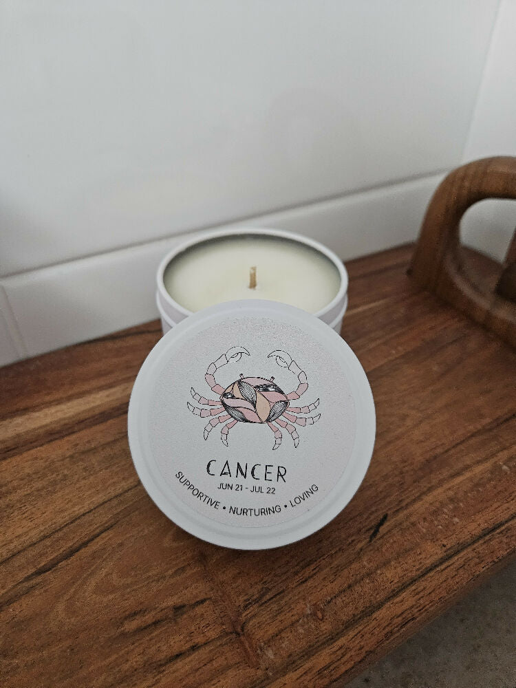 Zodiac Candle - Cancer - Pink Apple & Vanilla Frost