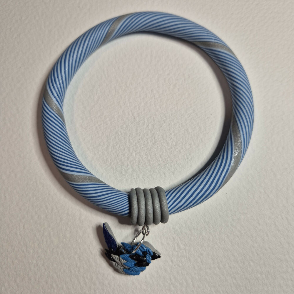 Billy Blue Wren Charm Bangle