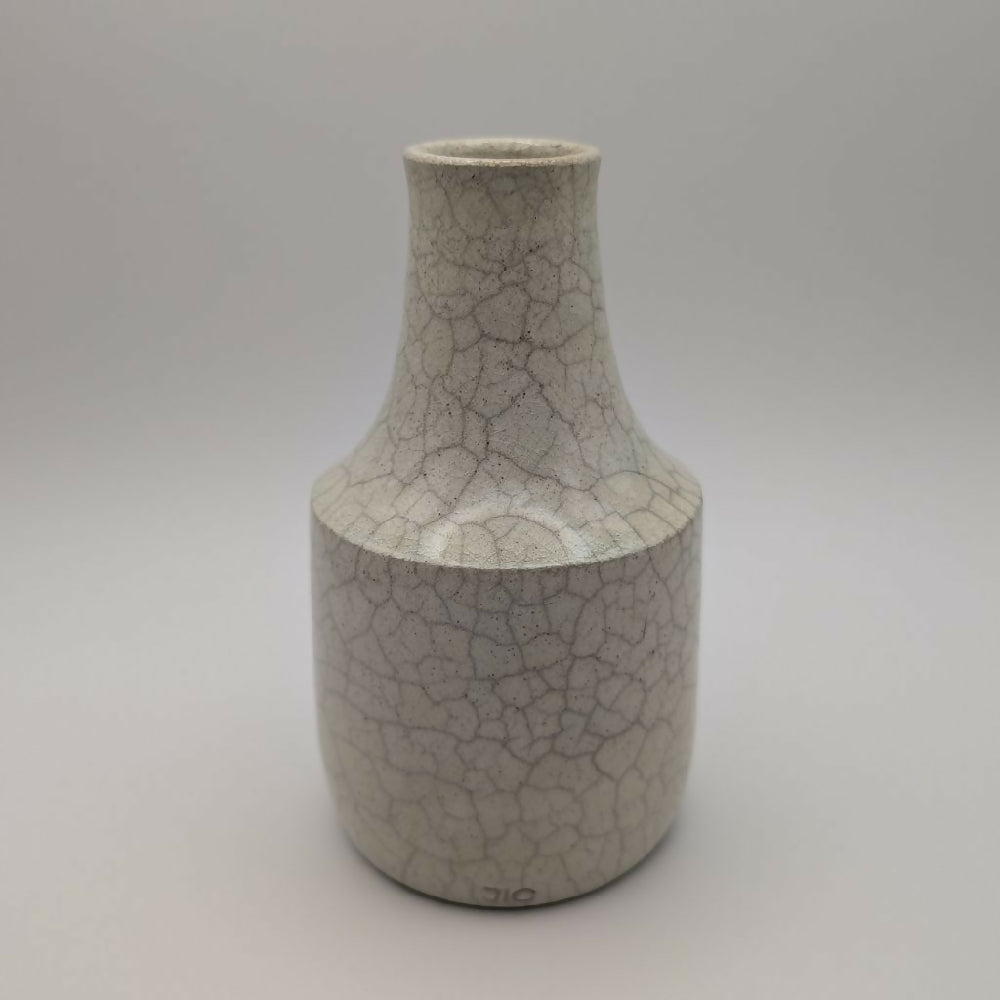 Crackle Glaze Raku Thin Neck Vase