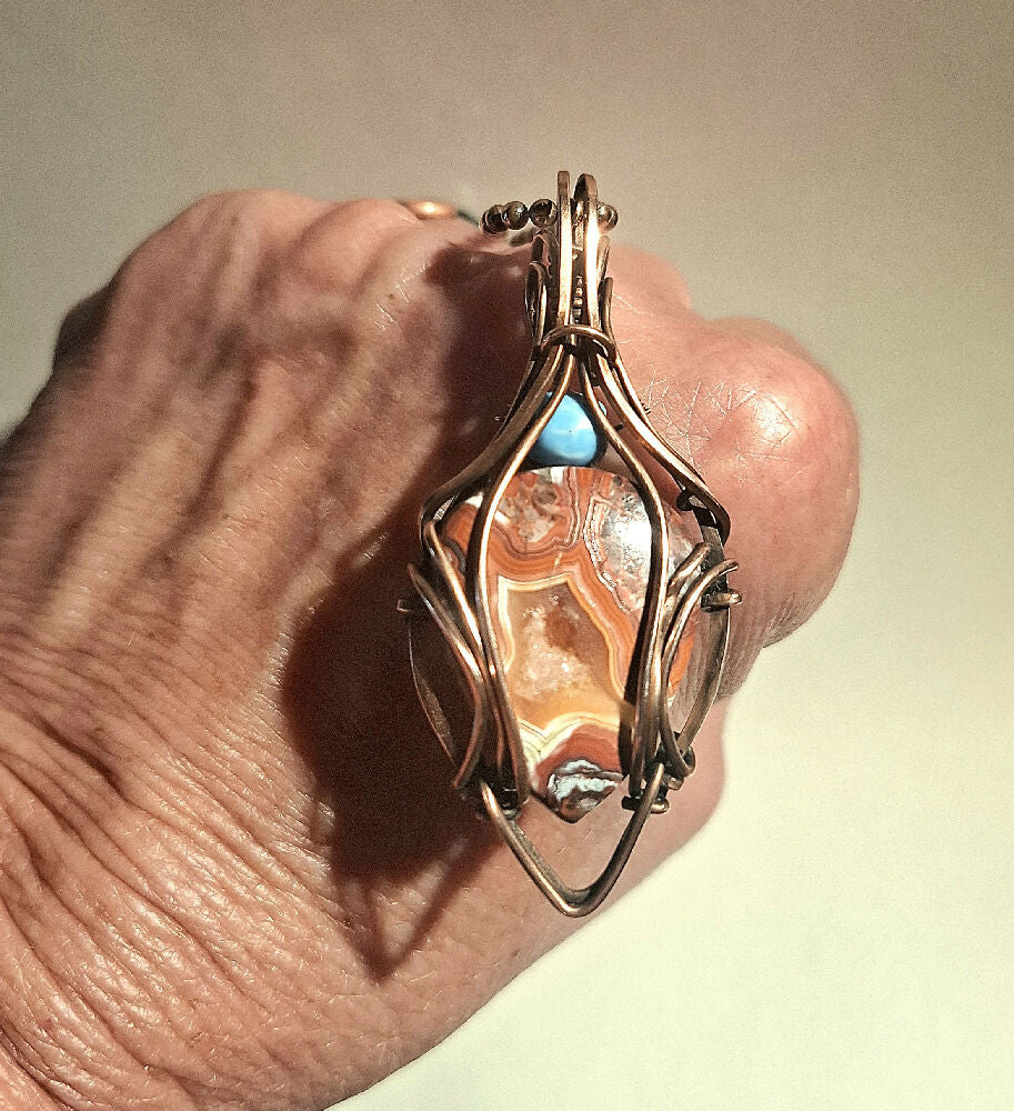 Agate with Porcelain in copper