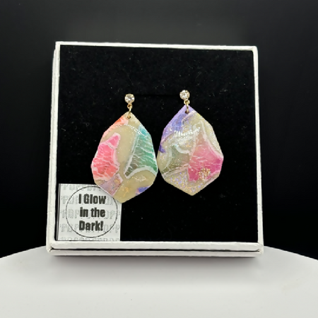 Glow-in-the-Dark Abstract Earrings