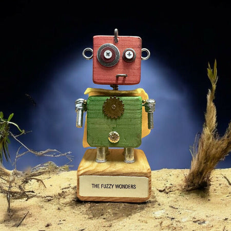 Vernon T-07 - Wooden Steampunk Robot Trophy (Customisable)