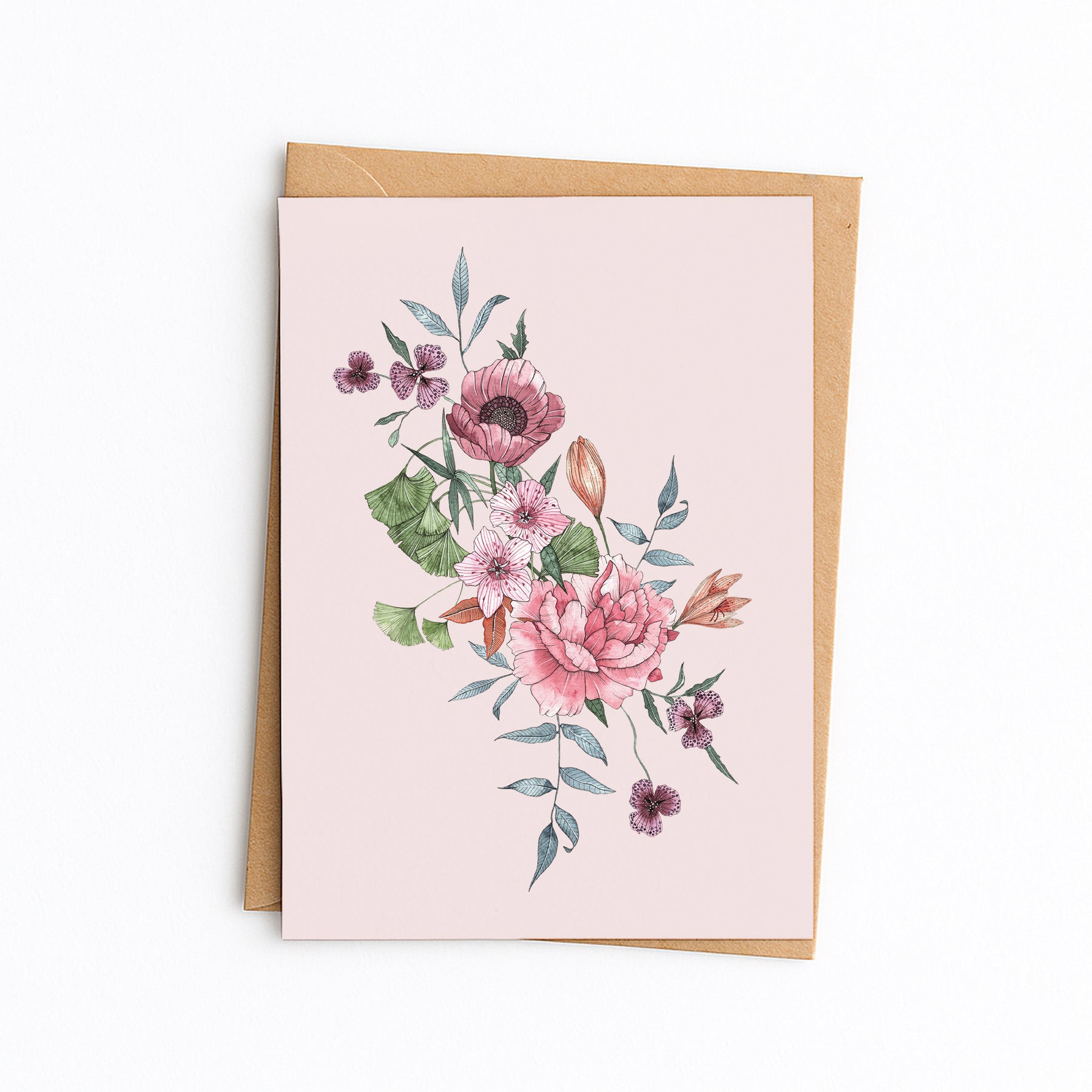Vintage Floral Greetings Card