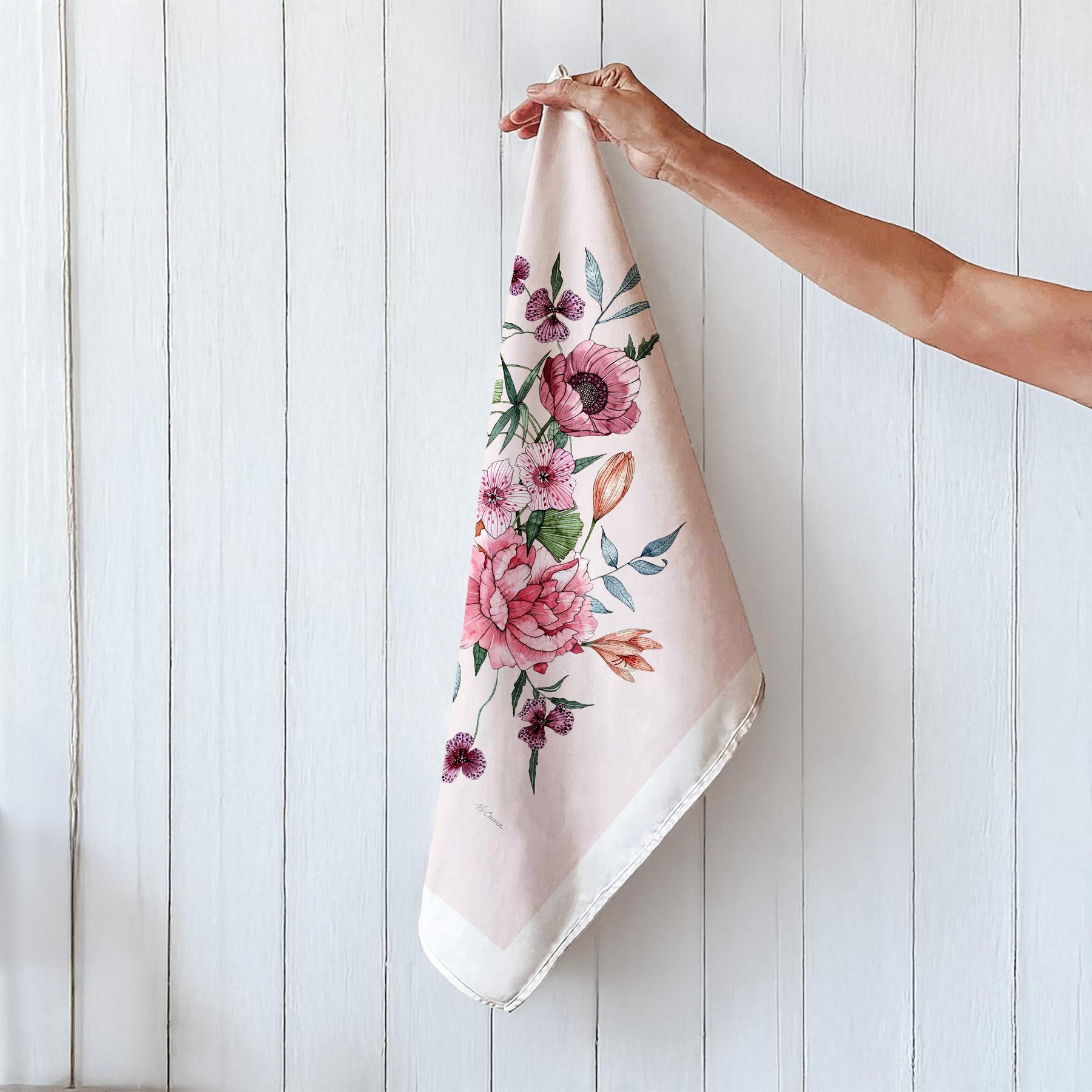 Organic Australian Cotton Tea Towel - Vintage Floral
