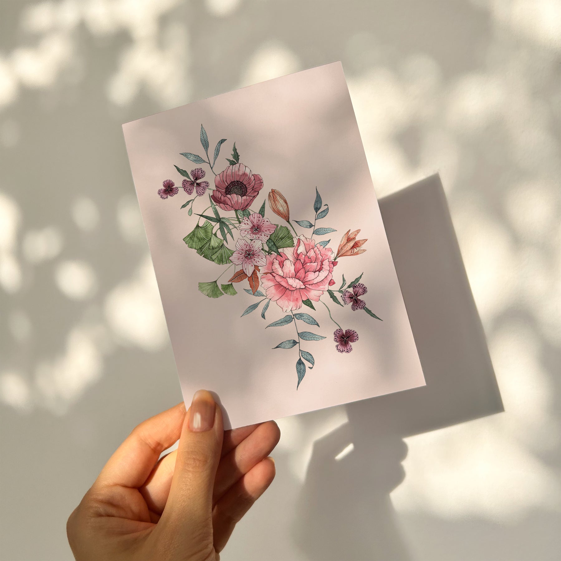 Vintage Floral Greetings Card