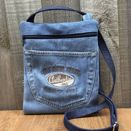 Upcycled Denim Crossbody Bag - Jag Back Pocket