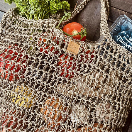 Linen Twine Crochet Market Bag