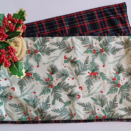 Reversible Table Runner - Holly - Tartan