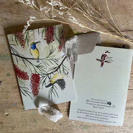 Greeting Card/Gift Card Recycled Blank C6 Bird Art