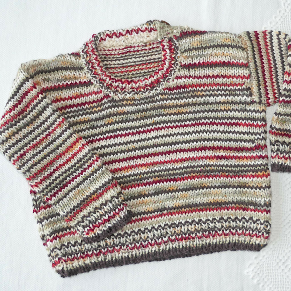 Jumper and beanie set. Woollen warmth. Hand knit.  Size 3-4. Free shipping